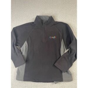 HB Highland Bay embroidered Goggle 1/4 zip fleece mock neck black mens medium